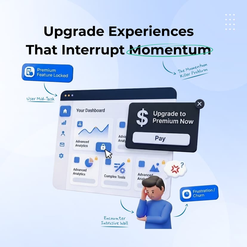 UX Issue #5: Upgrade Experiences That Interrupt Momentum