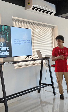 GuruCool apprentice presenting a design session